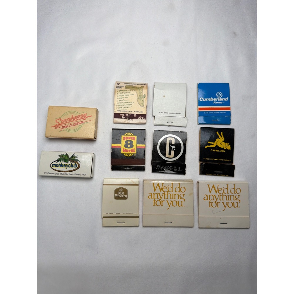 VINTAGE Various Matchbook Matchbox Lot OS Multi Color Fair